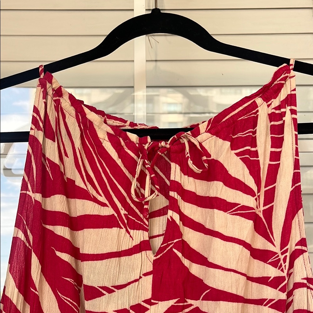NWT Roxy Palm Print Maxi Halter Dress - Size L 🌴 Flowy & Lightweight - Picture 7 of 13